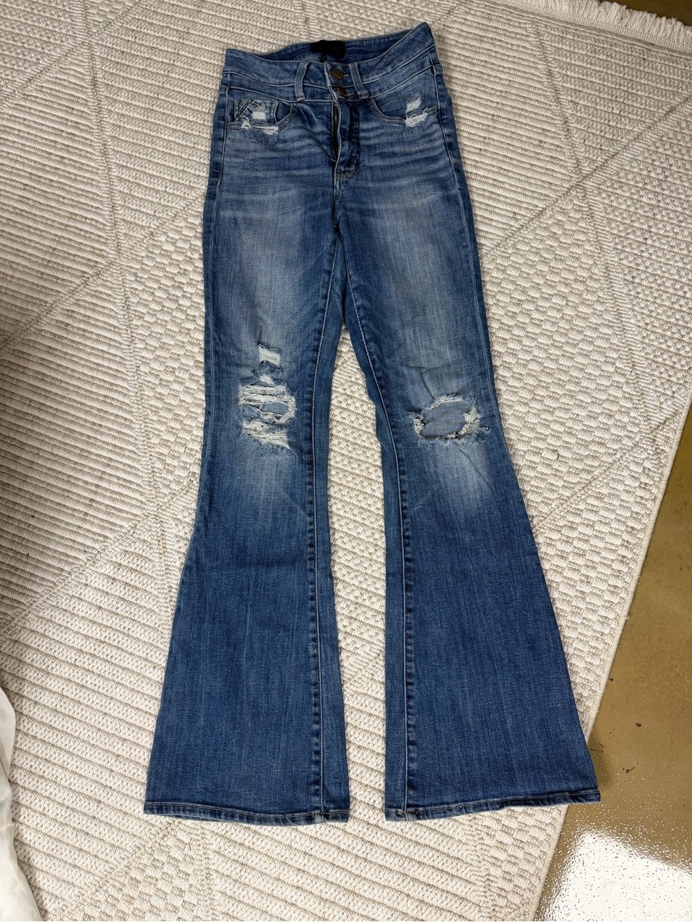 Buckle Black Women’s Distressed Flare Jeans - Blue